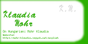 klaudia mohr business card